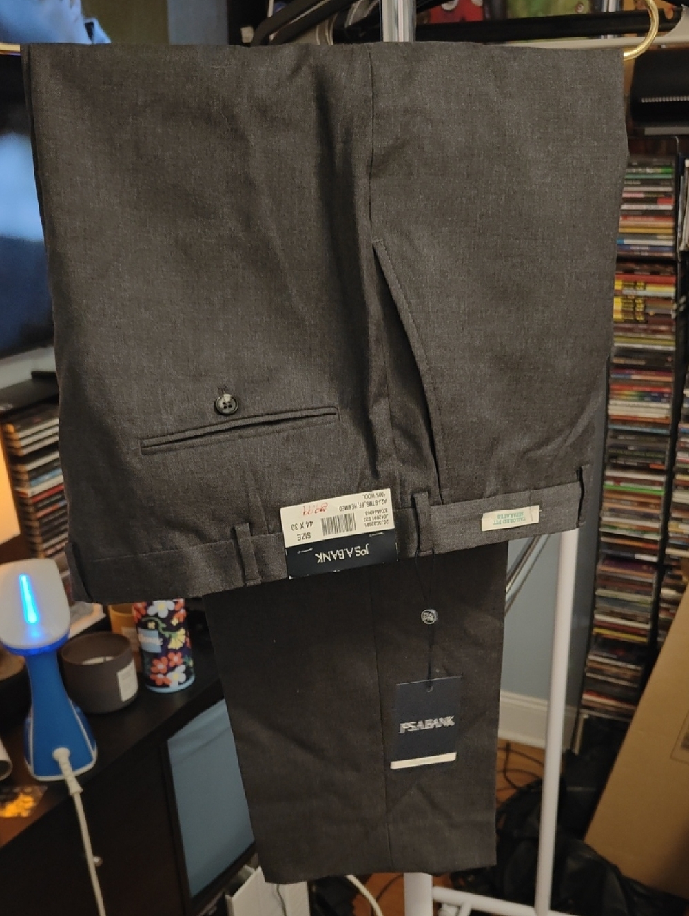 NWT Jos. A. Bank Men's Charcoal Gray Wool Dress Pants